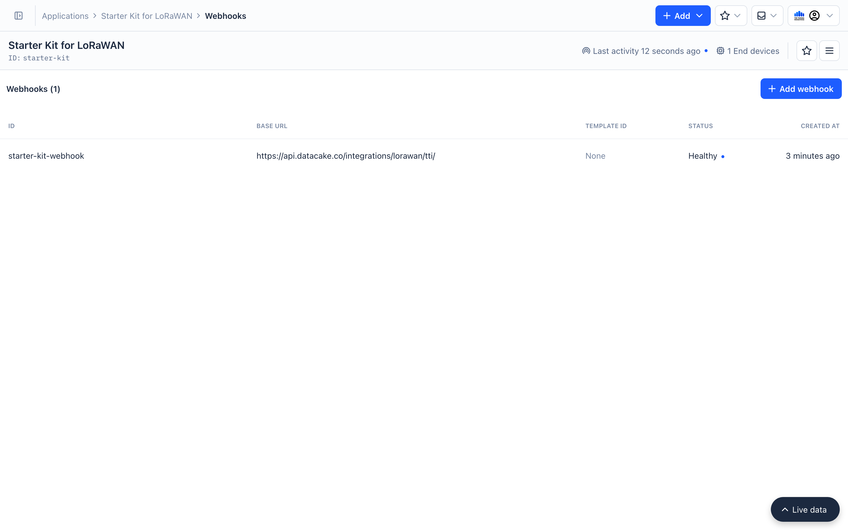 Webhook healthy