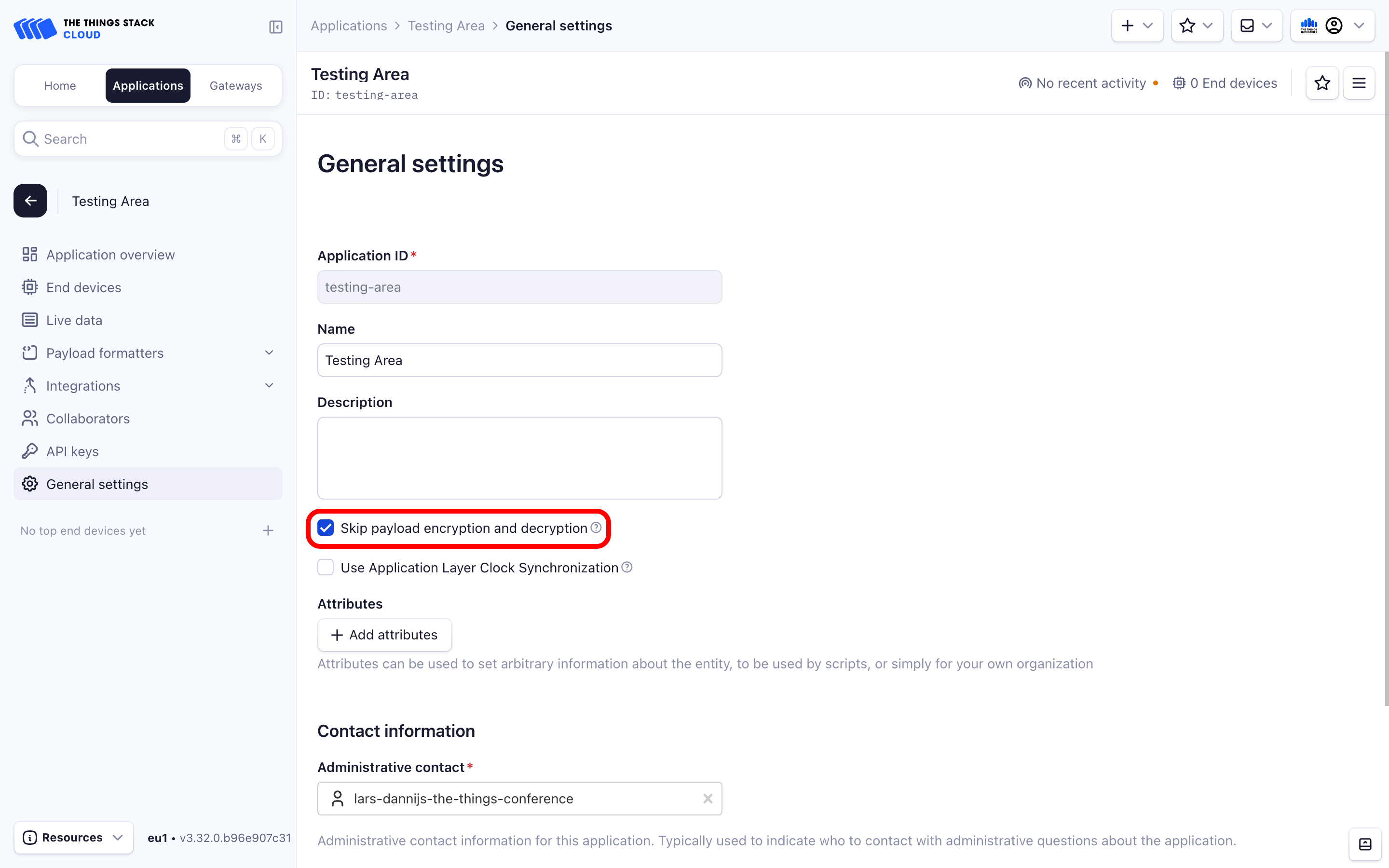 Skip payload encryption and decryption