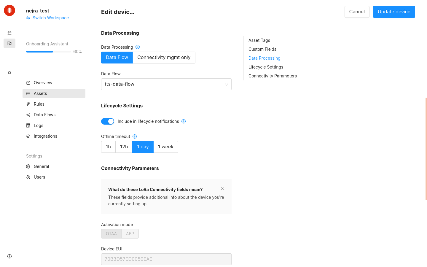 Data processing configuration