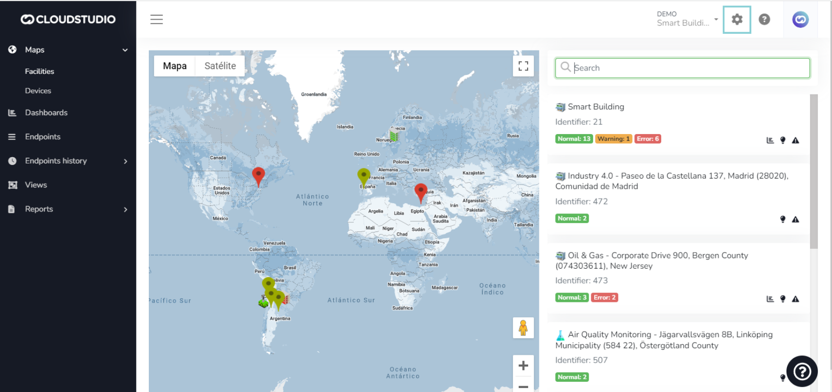 Cloud Studio dashboard