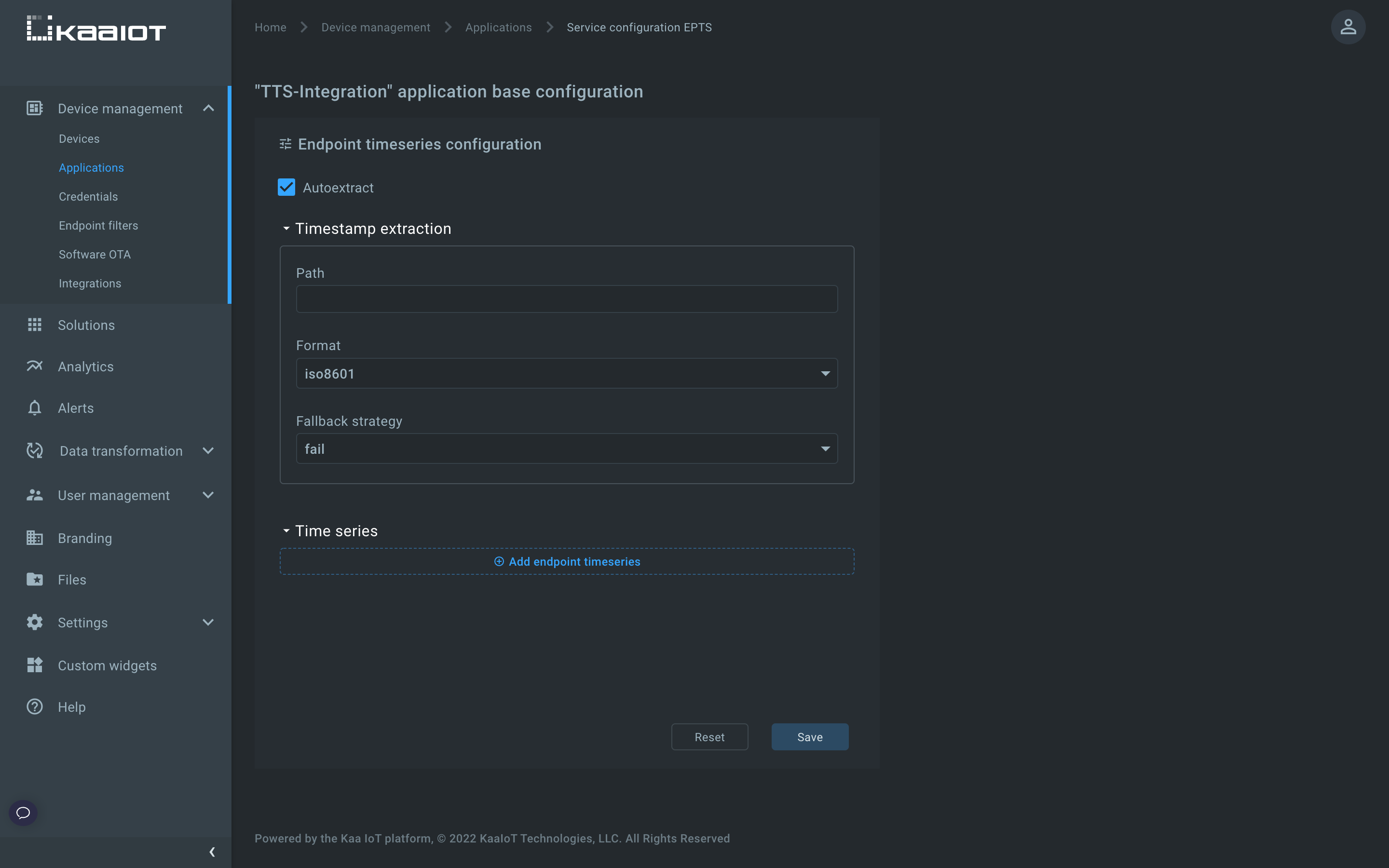 Enable time series auto extract