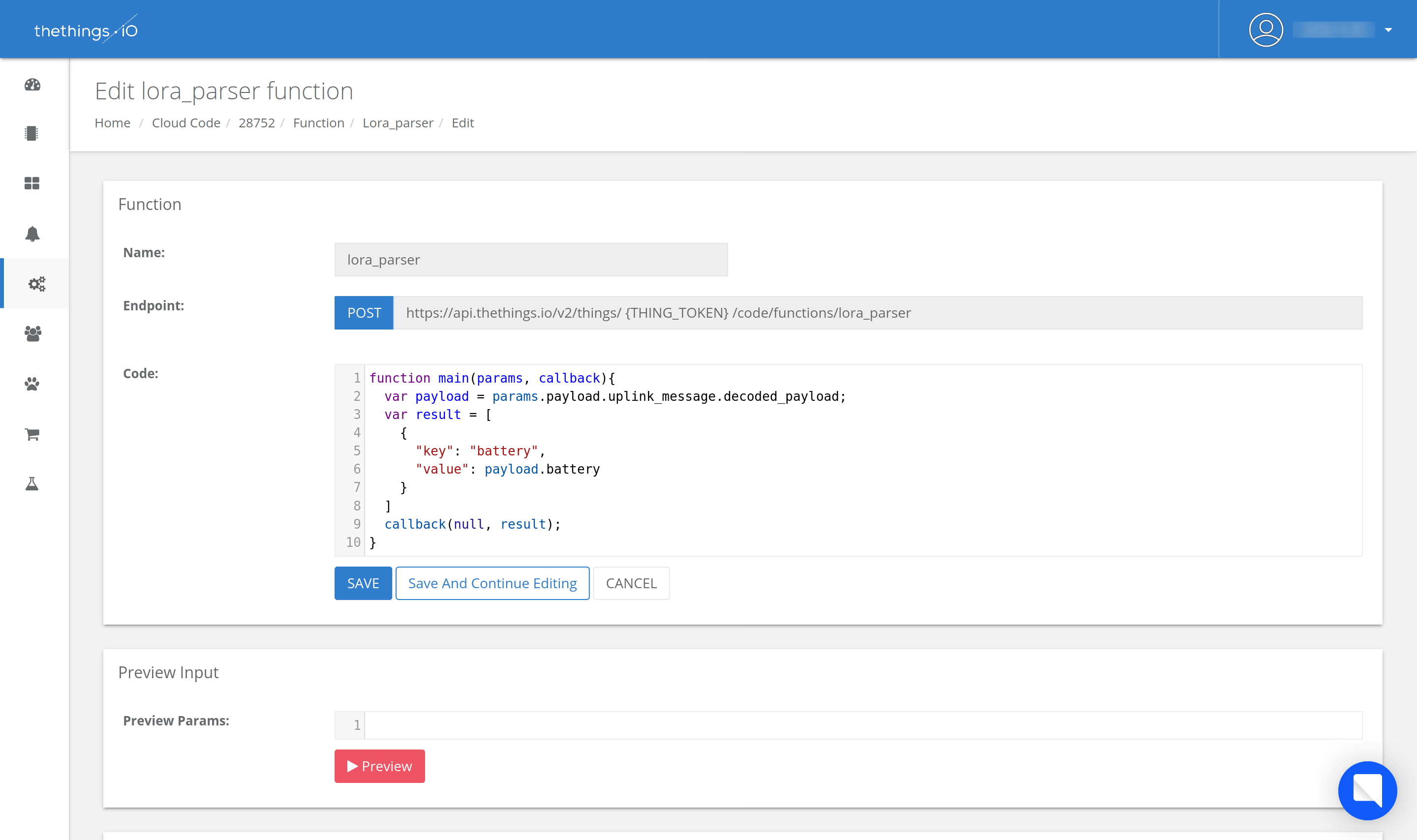 Modifying the Cloud Code Function